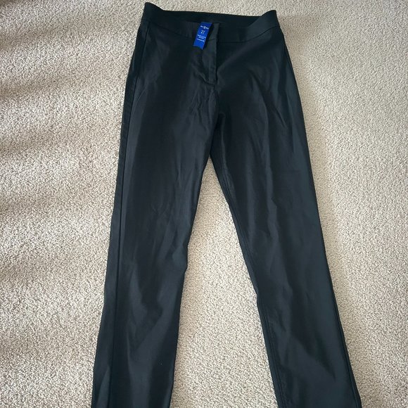 COPY - Kit and Ace Navy Black Slim Fit Straight Leg Trouser Pants Womens Size 2T - Picture 1 of 3